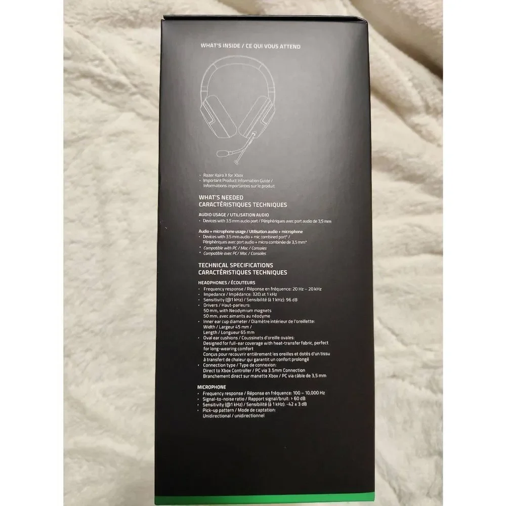 Razer Kaira X for Xbox - Wired Gaming Headset for Xbox Series X|S White‎